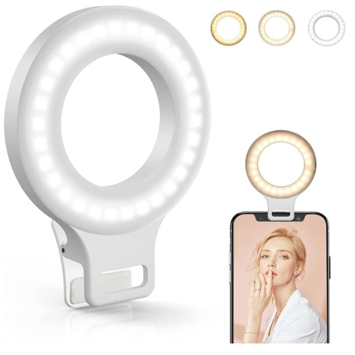 Clip-on Ring Live Streaming Lighting Lamp Three-color Dimming