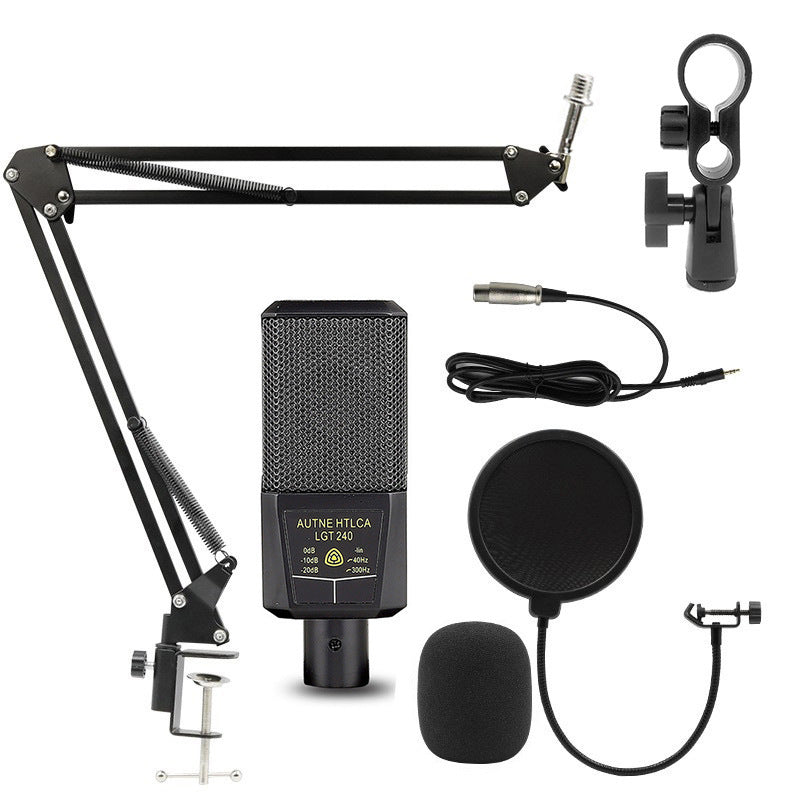 Recording Capacitor Microphone Sound Card Set